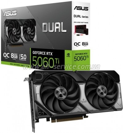  ASUS GeForce RTX5060Ti 8Gb DUAL OC (DUAL-RTX5060TI-O8G)