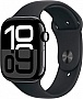 - Apple Watch Series 10 GPS 46mm Jet Black Aluminium Case with Black Sport Band - S/M (MWWP3QH/A)