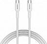 ���� ������ USB-C to USB-C 1.0m OnWire 60CL C-C 60W COLOR Braided 1m White Canyon (CND-CCAP60AB10W)