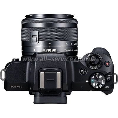   Canon EOS M50 + 15-45 IS STM + 55-200 IS STM  Black (2680C054)