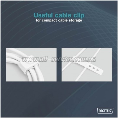 ���� ������ USB-C to USB-C 1.0m USB 2.0 60W silicone white Digitus (AK-300341-010-W)