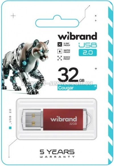  Wibrand 32GB Cougar Red USB 2.0 (WI2.0/CU32P1R)