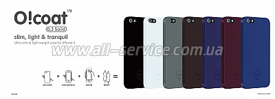  OZAKI O!coat-0.3-Solid iPhone 5/5S Red OC530RD
