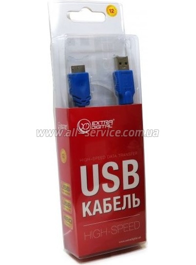 ���� ������ USB 3.0 AM to Micro B 0.5m Extradigital (KBU1625)
