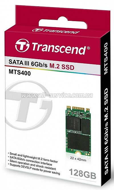SSD  M.2 Transcend MTS400 128GB 2242 SATA (TS128GMTS400)