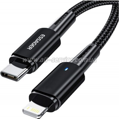 ���� ������ USB-C to Lightning 0.5m 20W black Essager (EXCTL-CGB01)