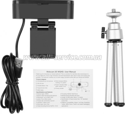 - 2E WQHD 2 USB Black (2E-WC2K)