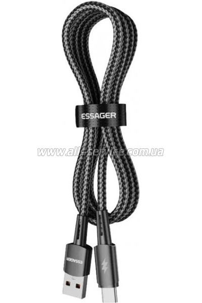 ���� ������ USB 2.0 AM to USB-C 1.0m 120W black Essager (EXC120-CG01-P)