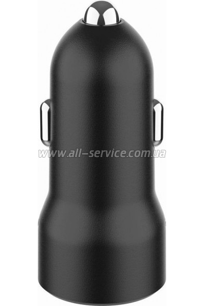 �������� ������� Gembird 1xUSB-A + 1xUSB-C black (TA-UC-A2PDQC20-CAR-01)