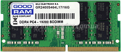  16Gb GOODRAM DDR4 2400Mhz L17 (GR2400S464L17/16G)