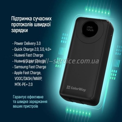   ColorWay 20000 mAh EnergyPlus Black (CW-PB200LPB4BK-PDD)
