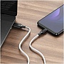 ���� ������ USB 2.0 AM to USB-C 1.0m 3A silicone BX42 white BOROFONE (6931474736772)