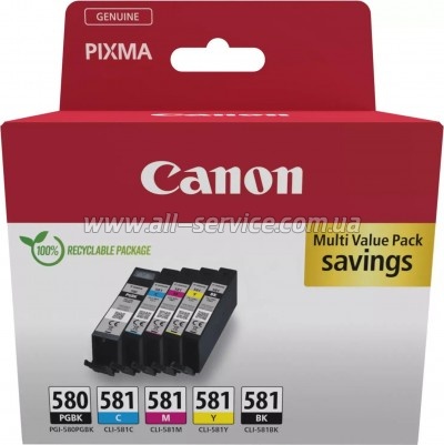   Canon PGI-580/ CLI-581 BK,C,M,Y (2078C007)