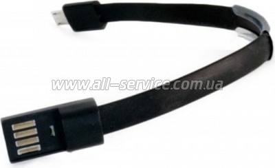 ���� ������ USB 2.0 AM to Micro 5P 0.2m ������� black Extradigital (KBU1783)
