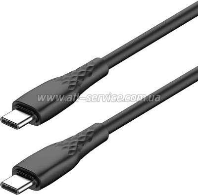 ���� ������ USB-C to USB-C 2.0m 3A 60W textured PVC black ColorWay (CW-CBPDCC095-BK)