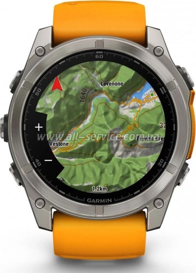 - Garmin fenix 8 51mm, AMOLED, Saph, Ti/Bare/Grpht, SparkOrg/GrphtBd, (010-02905-11)