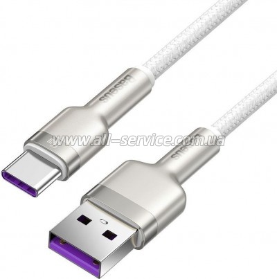 ���� ������ USB to USB-C 1.0m 6A 66W white Baseus (CAKF000102)