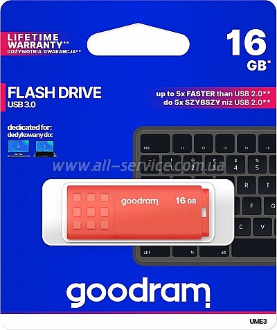  Goodram UME3 16GB USB 3.0 Orange (UME3-0160O0R11)