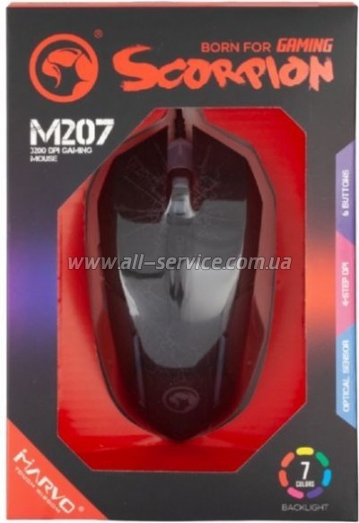  Marvo M207 LED USB Black (M207)