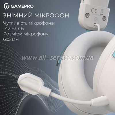 �������� GamePro Asgard Freya Pro Wireless White/Blue (HSW201WB)