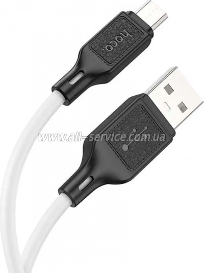 ���� ������ USB 2.0 AM to Micro 5P 1.0m Cool silicone X90 white HOCO (6931474788436)