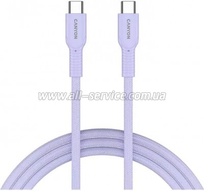 ���� ������ USB-C to USB-C 1.0m OnWire 60CL C-C 60W COLOR Braided 1m Purple Canyon (CND-CCAP60AB10PU)