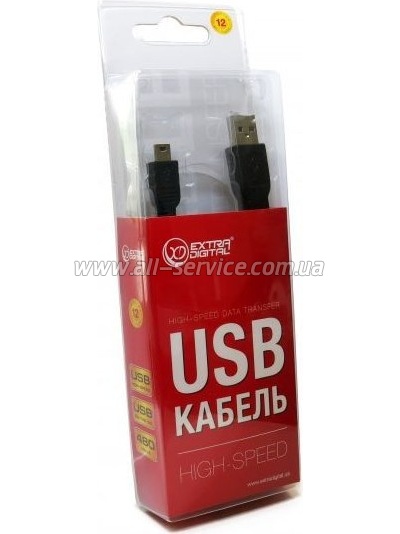 ���� ������ USB 2.0 AM to Mini 5P 1.5m Extradigital (KBU1628)
