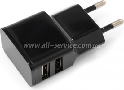 �������� ������� Vinga 2 Port USB Wall Charger 2.1A (VCPWCH2USB2ABK)