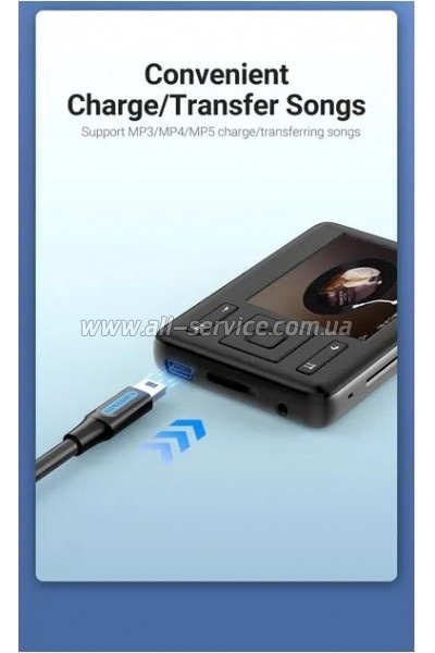 ���� ������ USB 2.0 AM to Mini 5P 1.0m black Vention (COMBF)