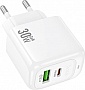 Зарядний пристрій HOCO CS55A 1xUSB-C PD30W + 1xUSB QC3.0 white (6942007631549) Зарядний пристрій HOCO CS55A 1xUSB-C PD30W + 1xUSB QC3.0 white (6942007631549)