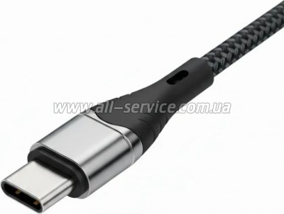 ���� ������ USB-C to USB-C 1.5m 5A 100W Quick Charge magnetic black BeCover (714555)