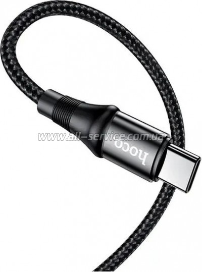 ���� ������ USB-C to USB-C 2.0m 100W silicone X50 Exquisito black HOCO (6931474734402)