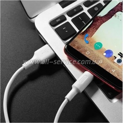 ���� ������ USB 2.0 AM to USB-C 1.0m 2A X25 white HOCO (6957531080152)
