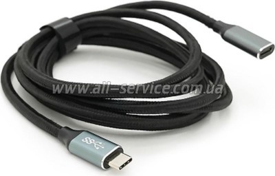 Дата кабель USB-C M/F 2.0m USB 3.2 Gen2 100W 10Gbps 4K60Hz black Voltronic (YT-TC-TC-EXB-2m) Дата кабель USB-C M/F 2.0m USB 3.2 Gen2 100W 10Gbps 4K60Hz black Voltronic (YT-TC-TC-EXB-2m)