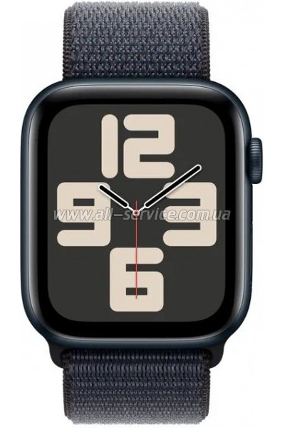 - Apple Watch SE 2024 GPS 40mm Midnight Aluminium Case with Ink Sport Loop (MXEA3QH/A)