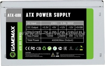   Gamemax 400W (ATX-400W SFX)