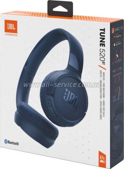  JBL Tune 520BT Blue (JBLT520BTBLUEU)
