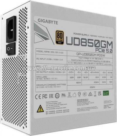   GIGABYTE 850W (GP-UD850GM PG5W)