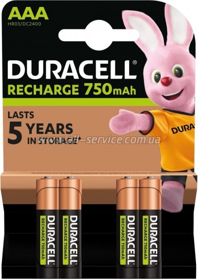 Duracell AAA HR03 750mAh * 4 (5007331)