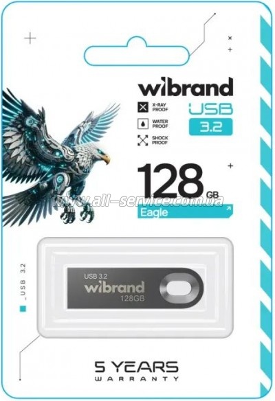  Wibrand 128GB Eagle Grey USB 3.2 Gen 1 (USB 3.0) (WI3.2/EA128U10G)