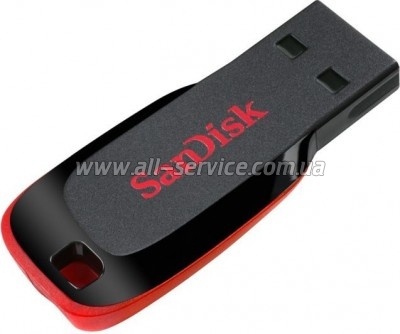  64Gb SanDisk Cruzer Blade Black/red USB 2.0 (SDCZ50-064G-B35)