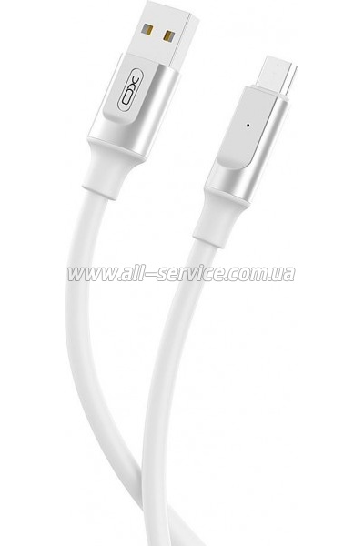 ���� ������ USB 2.0 AM to Micro 5P 1.0m 6A silicone white XO (NB251_M_White)