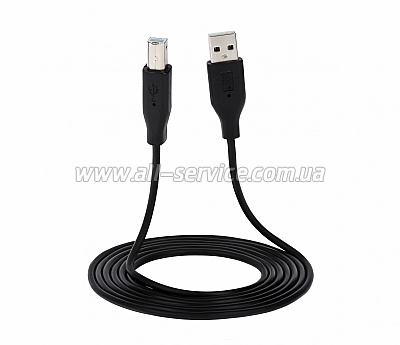  2E USB 2.0 AM/BM DSTP, 1.8M, black (2E-W-3169m1.8)