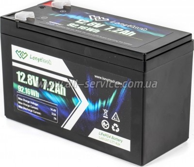  LiFePo4 Longttech LiFePO4 12.8V - 7.2Ah (LAR1207-LT7-R26)