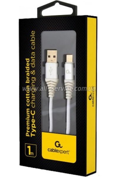 ���� ������ USB 2.0 AM to USB-C 1.0m Cablexpert (CC-USB2B-AMCM-1M-BW)