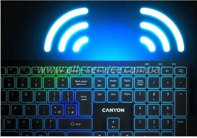  Canyon HKB-W11 Slim Dual Mode Wireless/Bluetooth RGB UA Black (CNS-HBTK11B)
