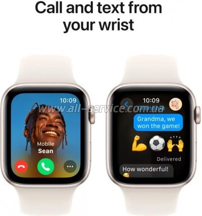- Apple Watch SE 2024 GPS 40mm Starlight Aluminium Case with Starlight Sport Band - S/M (MXEF3QH/A)