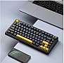  Aula F75 Gasket Greywood V3 switch Hot-Swap PBT Wireless/Bluetooth/USB Black (6948391208626)