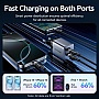 �������� ������� Vention 2xUSB-C PD45W GaN + cable USB-C to USB-C 1.0m 5A gray (TZ-FCFH0-EU)