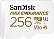   SanDisk 256GB microSD class 10 UHS-I U3 V30 High Endurance (SDSQQVR-256G-GN6IA)